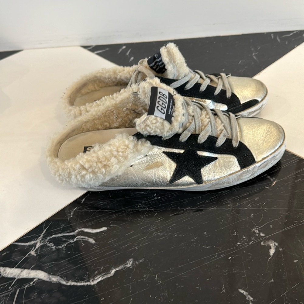 Used Golden Goose Superstar Sabot Shearing Slide Sneakers